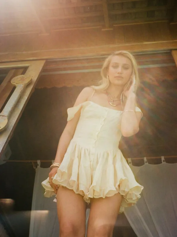 SAMPLE: The Elisabeth Romper Dress - Pastel Sunshine sold by Vanessa Mooney