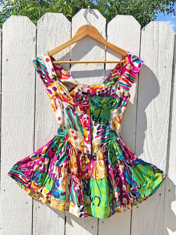 SAMPLE: The Elisabeth Romper Dress - '80s Print sold by Vanessa Mooney