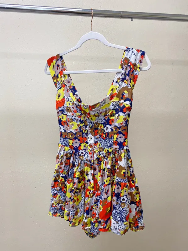 SAMPLE: The Elisabeth Romper Dress - '70s Wildflower sold by Vanessa Mooney
