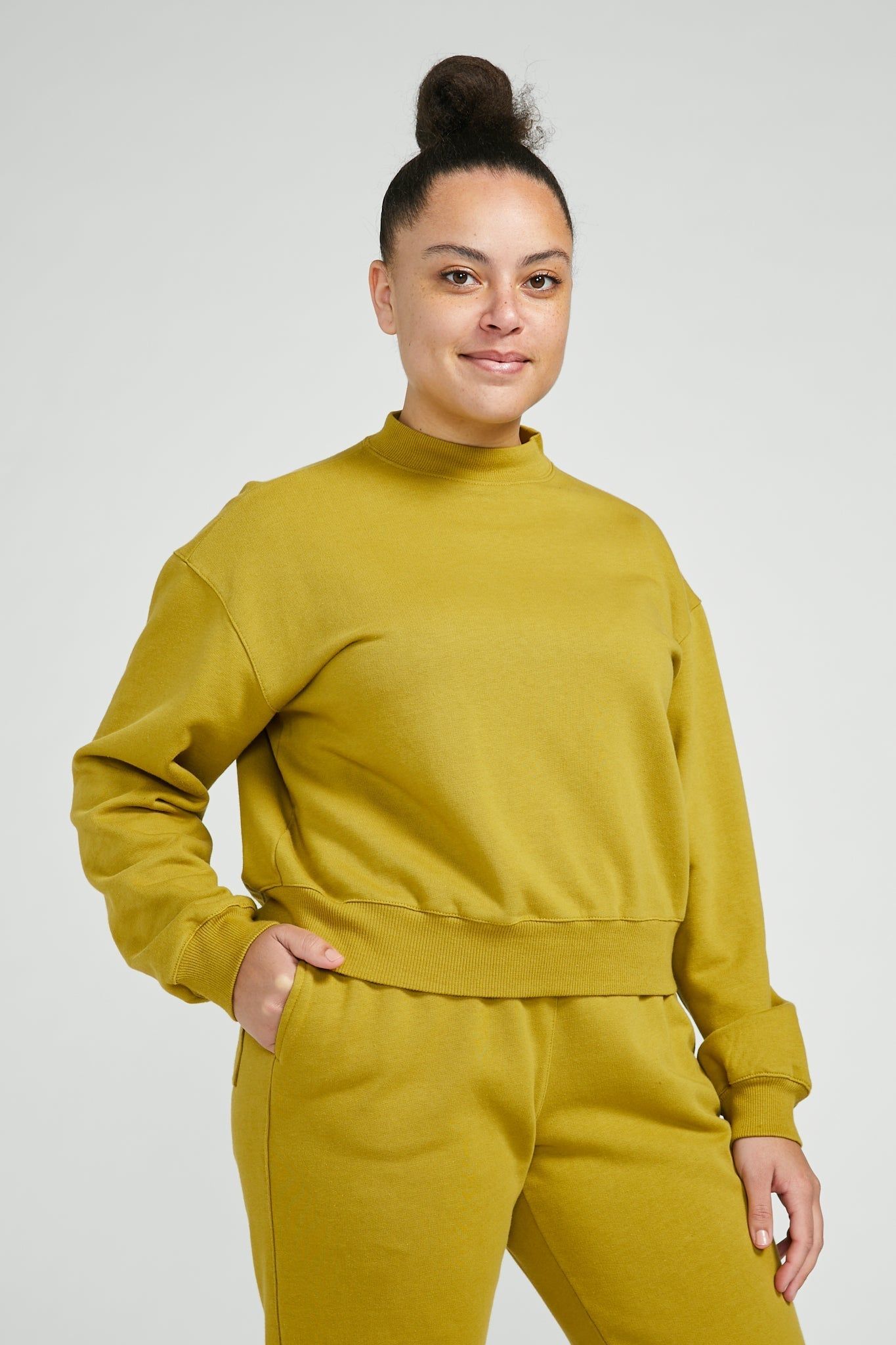 Organic Crop Sweater Celery sold by Vege Threads