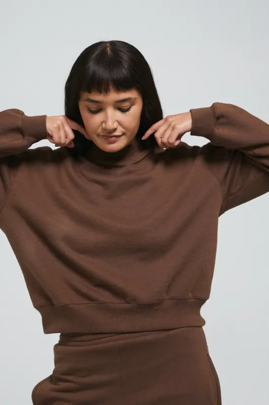 Organic Fleece Crop Sweater sold by Vege Threads