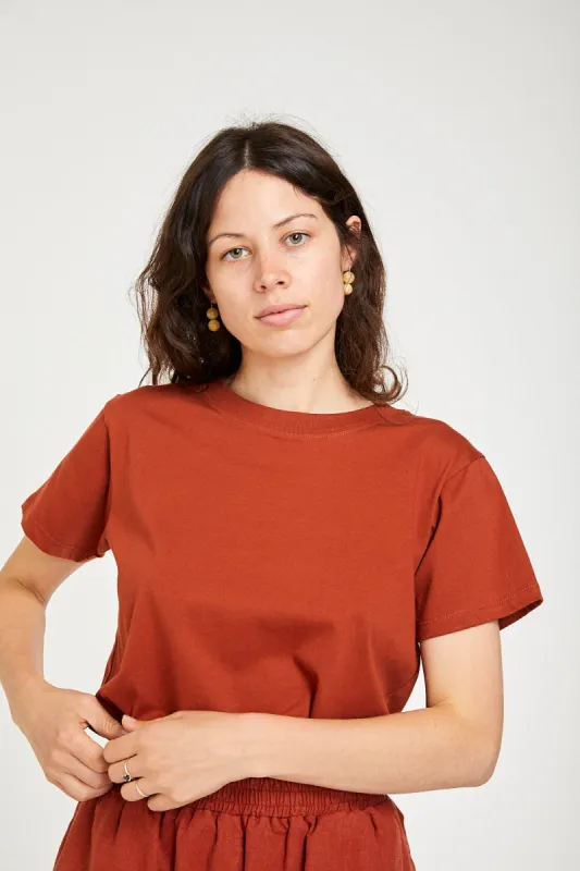 Organic Classic Tee Rust sold by Vege Threads