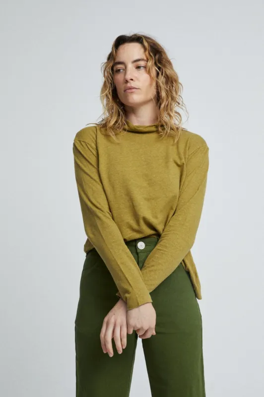 Hemp High Neck Longsleeve Tee sold by Vege Threads