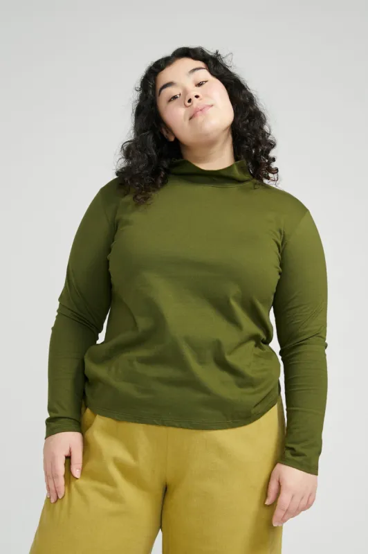 Organic High Neck Longsleeve Tee sold by Vege Threads