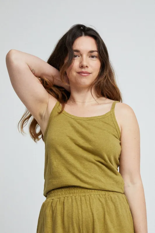 Last One! Hemp Singlet Biscuit & Moss sold by Vege Threads