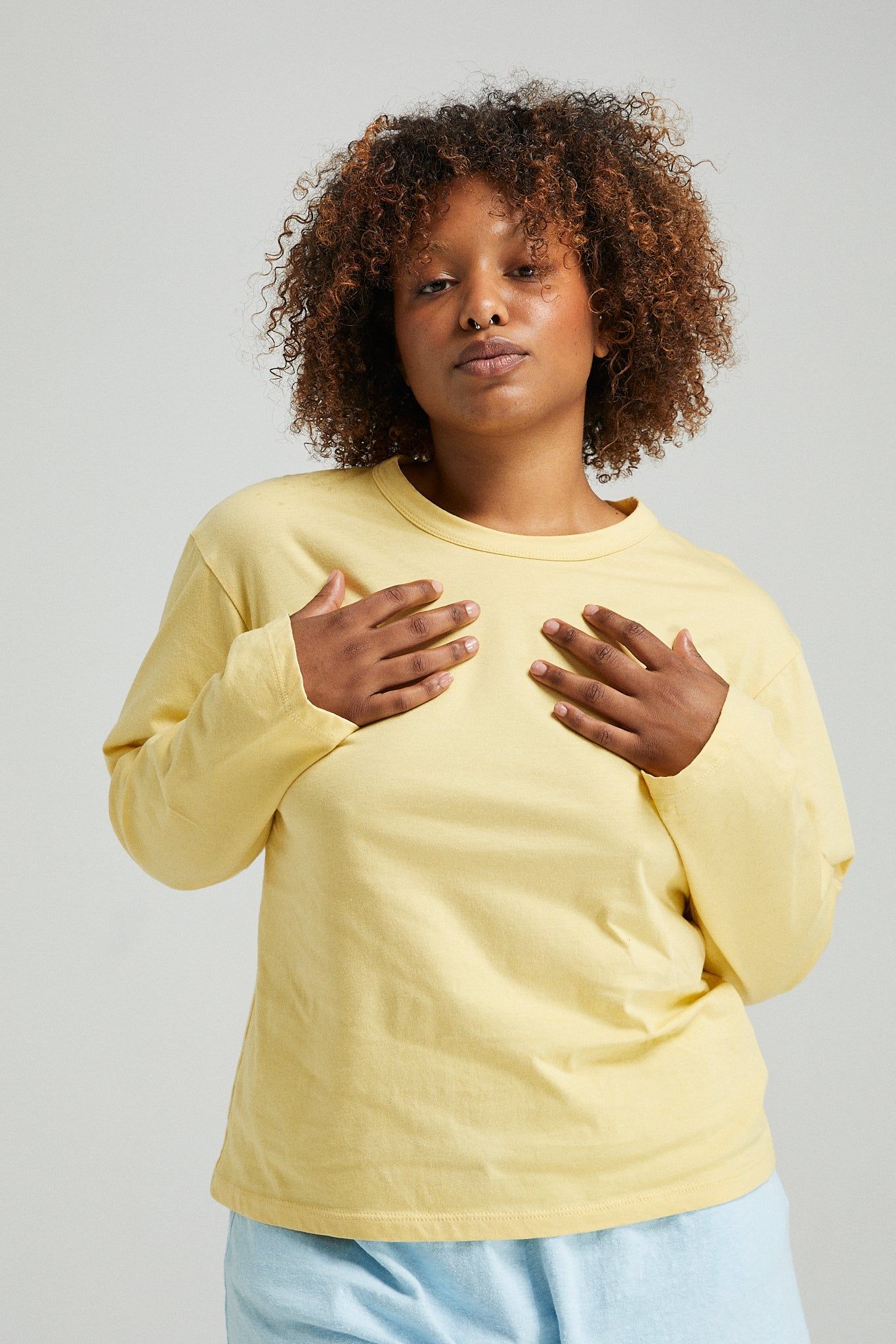 Organic Relaxed Longsleeve Tee sold by Vege Threads product image thumbnail 2