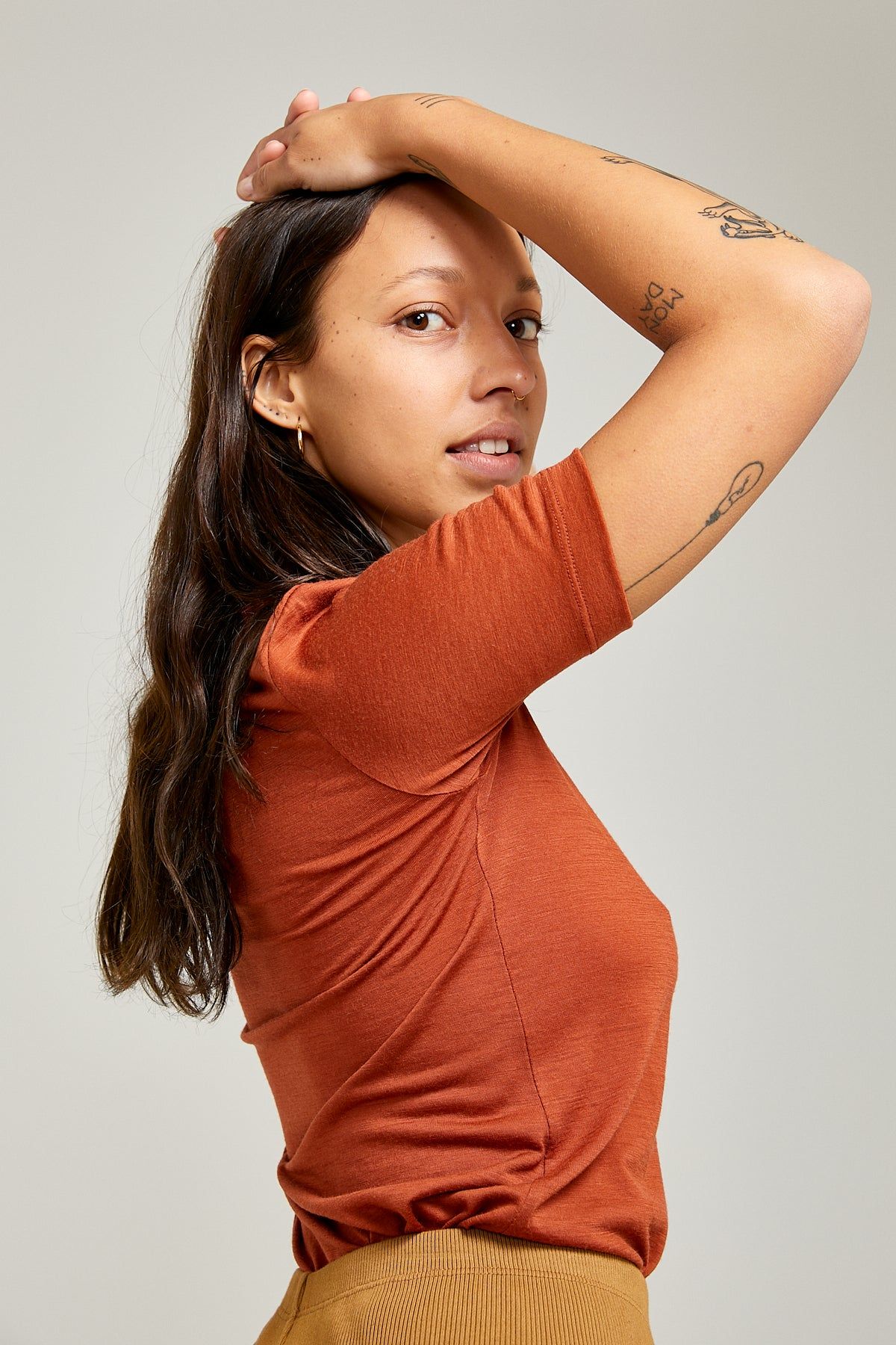 Merino Fitted Tee sold by Vege Threads product image thumbnail 2