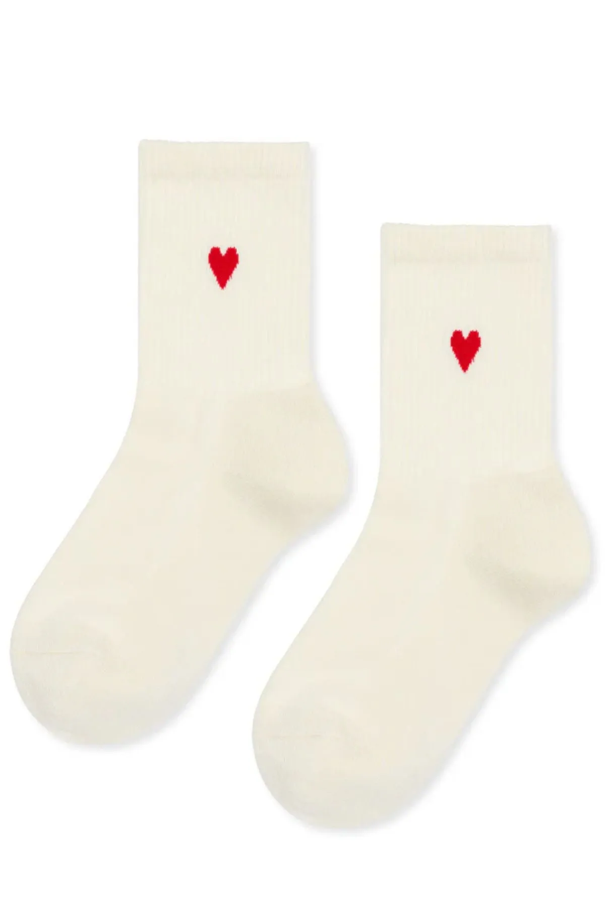 HEART SPORTY CREW SOCKS BY HANSEL FROM BASEL sold by Velvet by Graham & Spencer