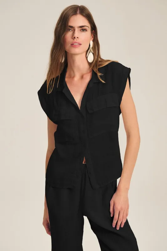 TASHA LINEN TOP sold by Velvet by Graham & Spencer