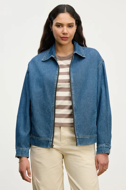 PORTER DENIM ZIP-UP JACKET sold by Velvet by Graham & Spencer