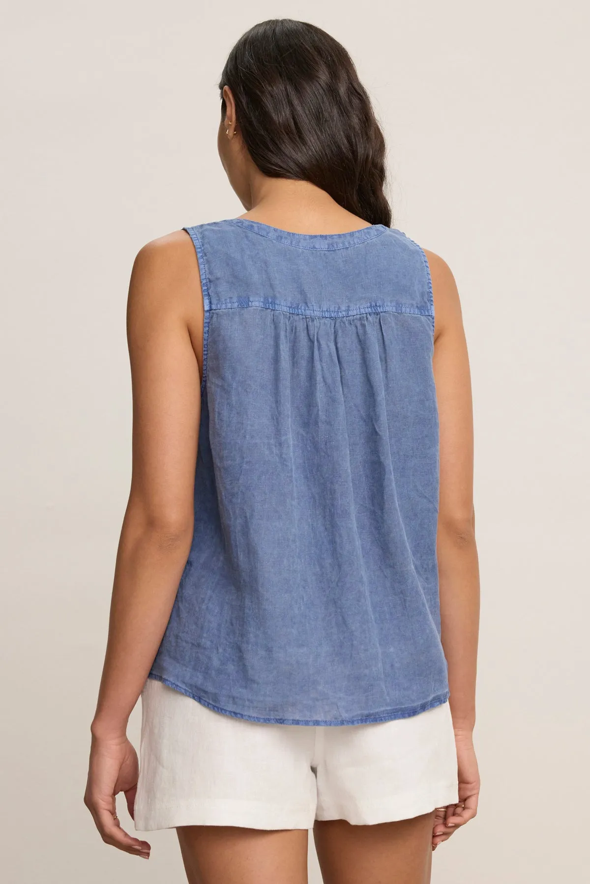 TACY LINEN TANK TOP sold by Velvet by Graham & Spencer product image thumbnail 4