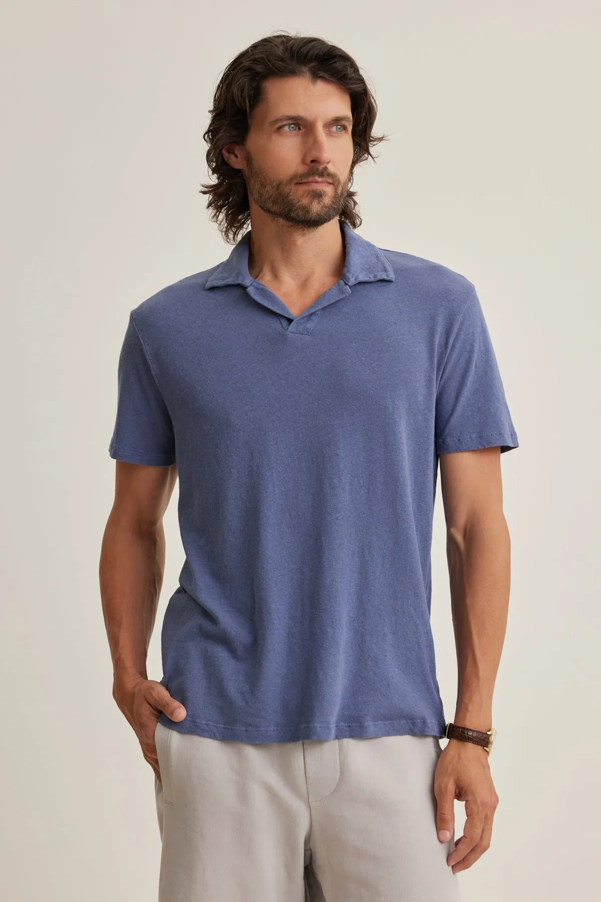BECK LINEN COTTON POLO sold by Velvet by Graham & Spencer