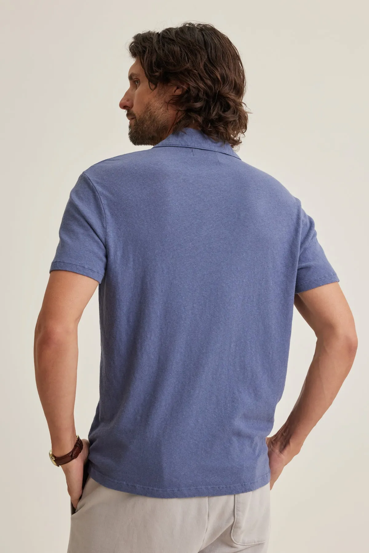 BECK LINEN COTTON POLO sold by Velvet by Graham & Spencer product image thumbnail 3