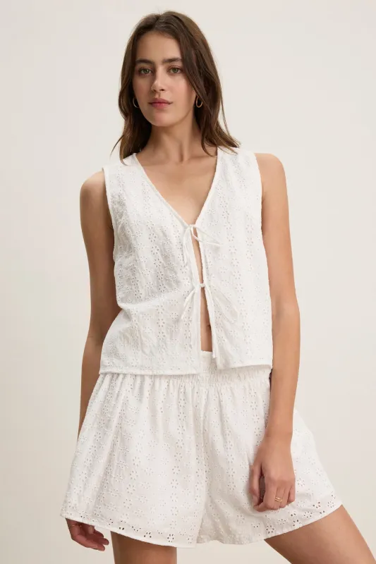 AVA EYELET TOP sold by Velvet by Graham & Spencer