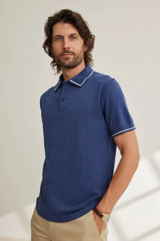 ORION COTTON LINEN POLO sold by Velvet by Graham & Spencer