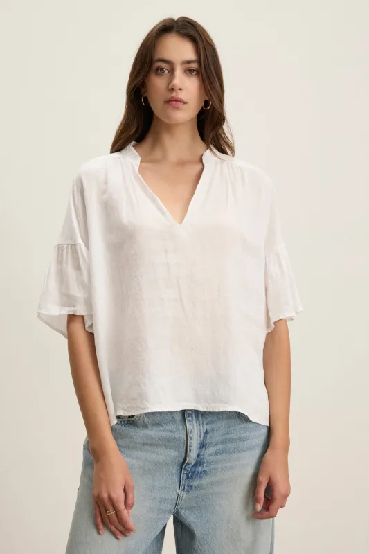 RAYE LINEN TOP sold by Velvet by Graham & Spencer