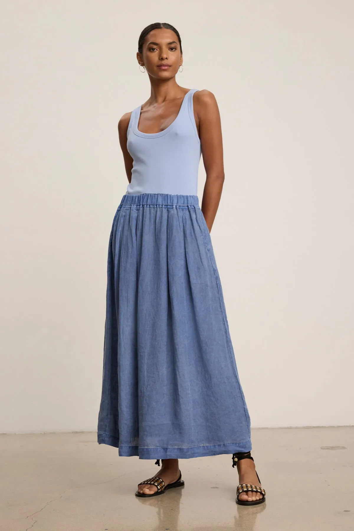 LINDA LINEN SKIRT sold by Velvet by Graham & Spencer