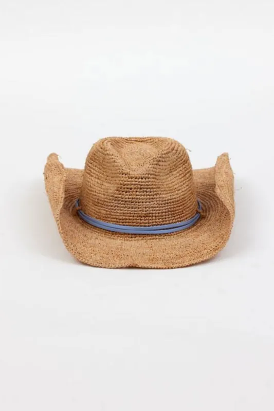 RAFFIA CROCHET COWBOY HAT sold by Velvet by Graham & Spencer