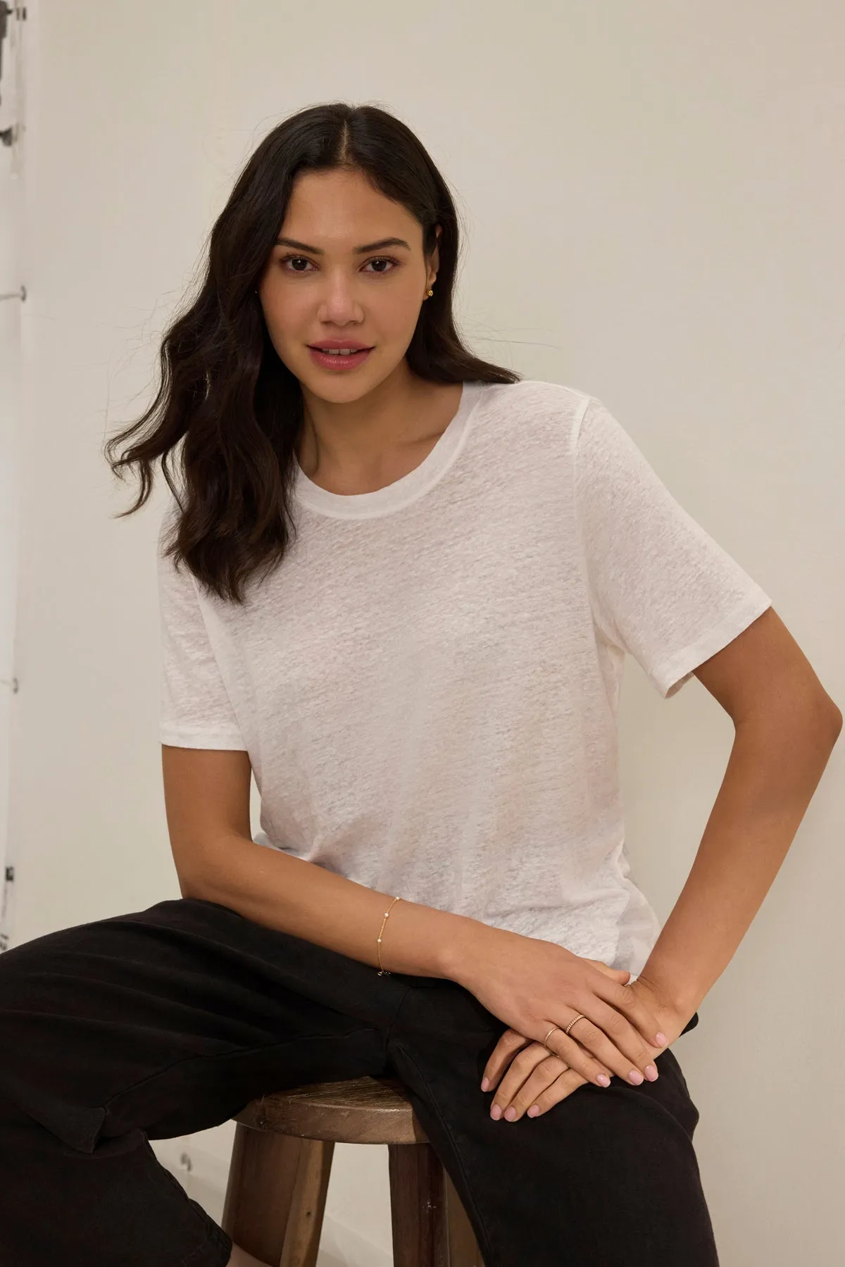 HERITAGE LINEN KNIT TEE sold by Velvet by Graham & Spencer
