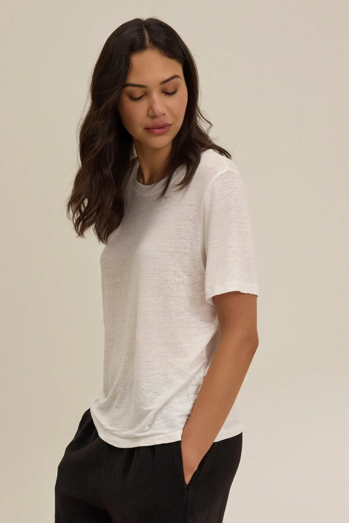 HERITAGE LINEN KNIT TEE sold by Velvet by Graham & Spencer product image thumbnail 4