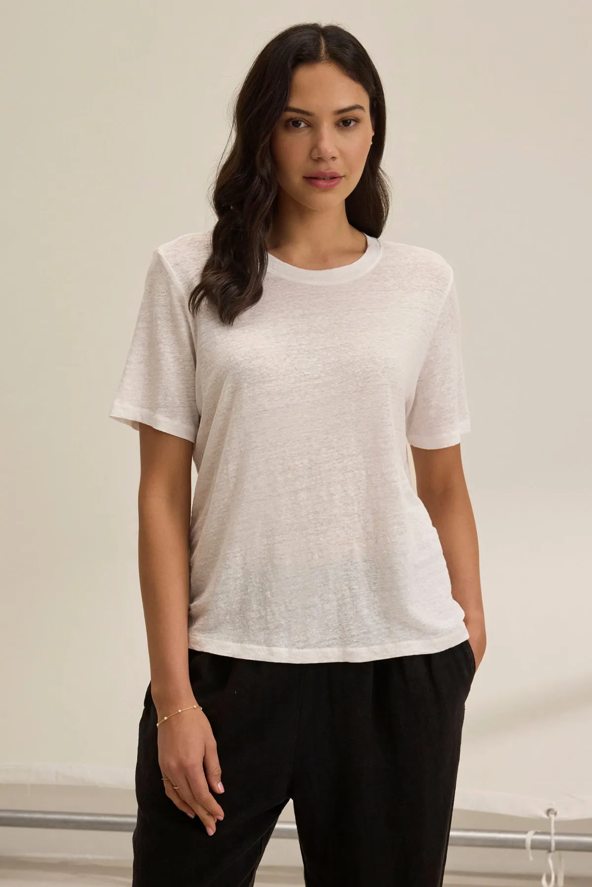 HERITAGE LINEN KNIT TEE sold by Velvet by Graham & Spencer product image thumbnail 2
