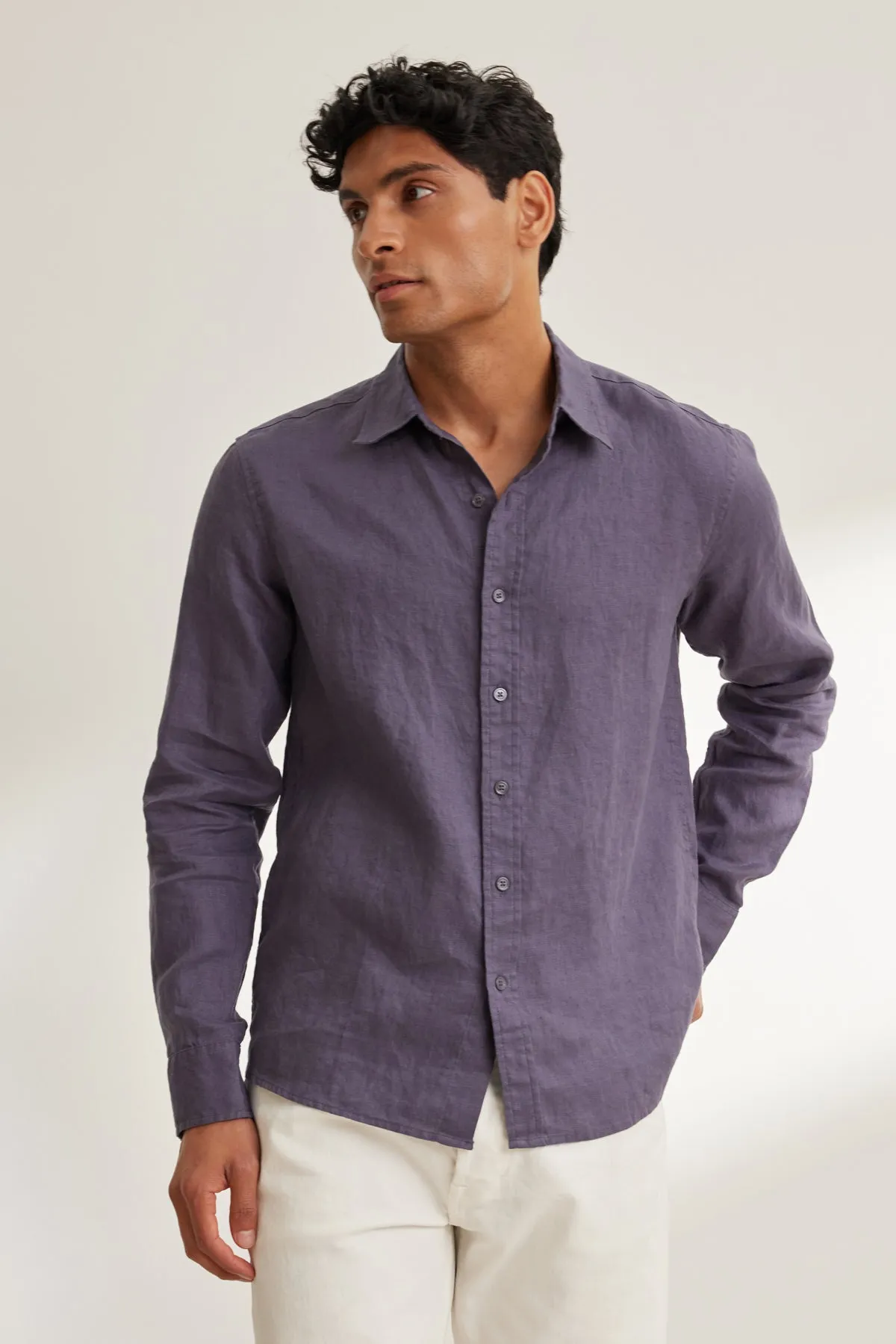 CARUSO LINEN BUTTON-UP SHIRT sold by Velvet by Graham & Spencer product image thumbnail 5