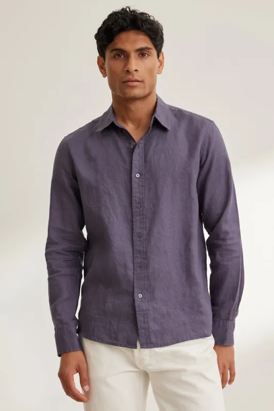 CARUSO LINEN BUTTON-UP SHIRT sold by Velvet by Graham & Spencer