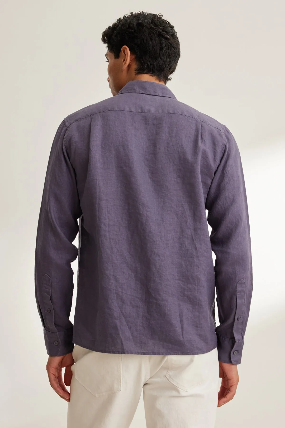 CARUSO LINEN BUTTON-UP SHIRT sold by Velvet by Graham & Spencer product image thumbnail 4