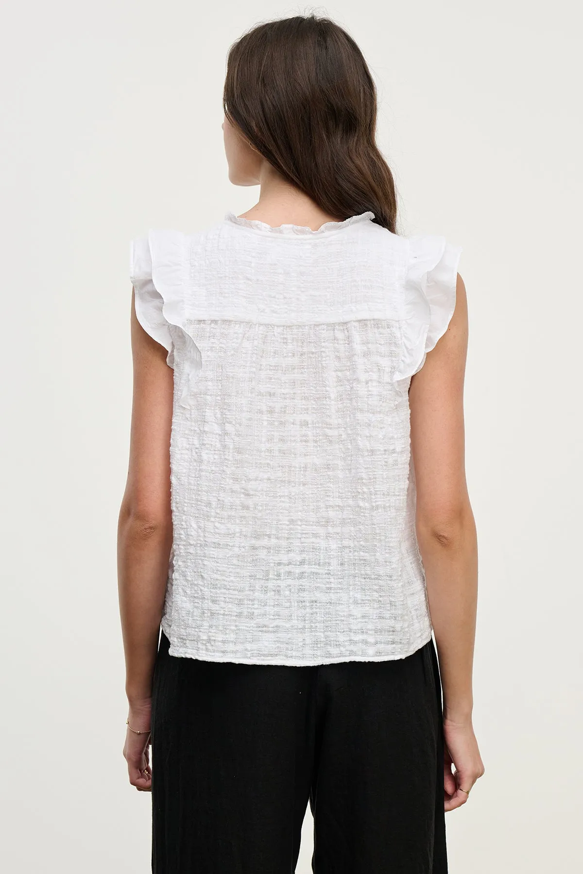 EVA TEXTURED COTTON GAUZE TOP sold by Velvet by Graham & Spencer product image thumbnail 4