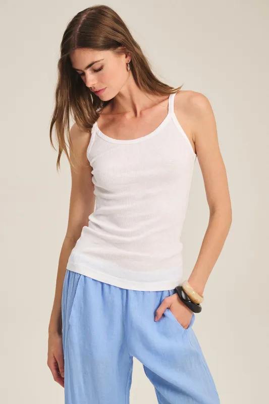 ALIZA RIBBED COTTON LAYERING TANK sold by Velvet by Graham & Spencer