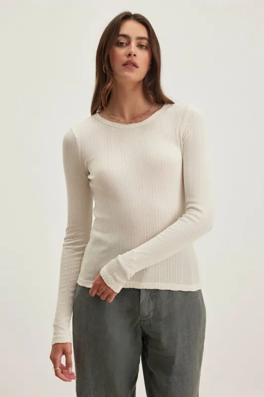 MAURI POINTELLE TEE sold by Velvet by Graham & Spencer