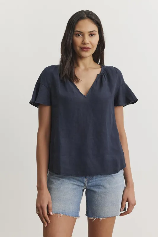 JENNIFER LINEN TOP sold by Velvet by Graham & Spencer