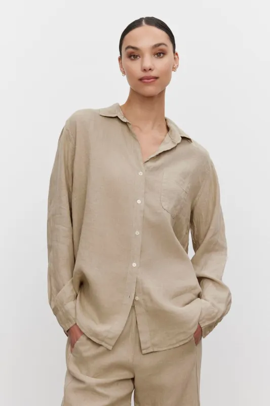 MULHOLLAND LINEN SHIRT sold by Velvet by Graham & Spencer