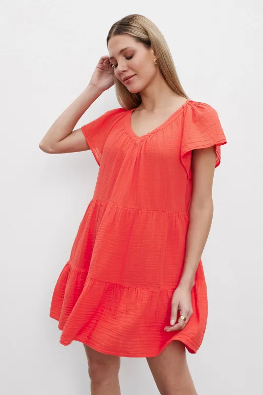 ELEANOR COTTON GAUZE DRESS made by Velvet by Graham & Spencer