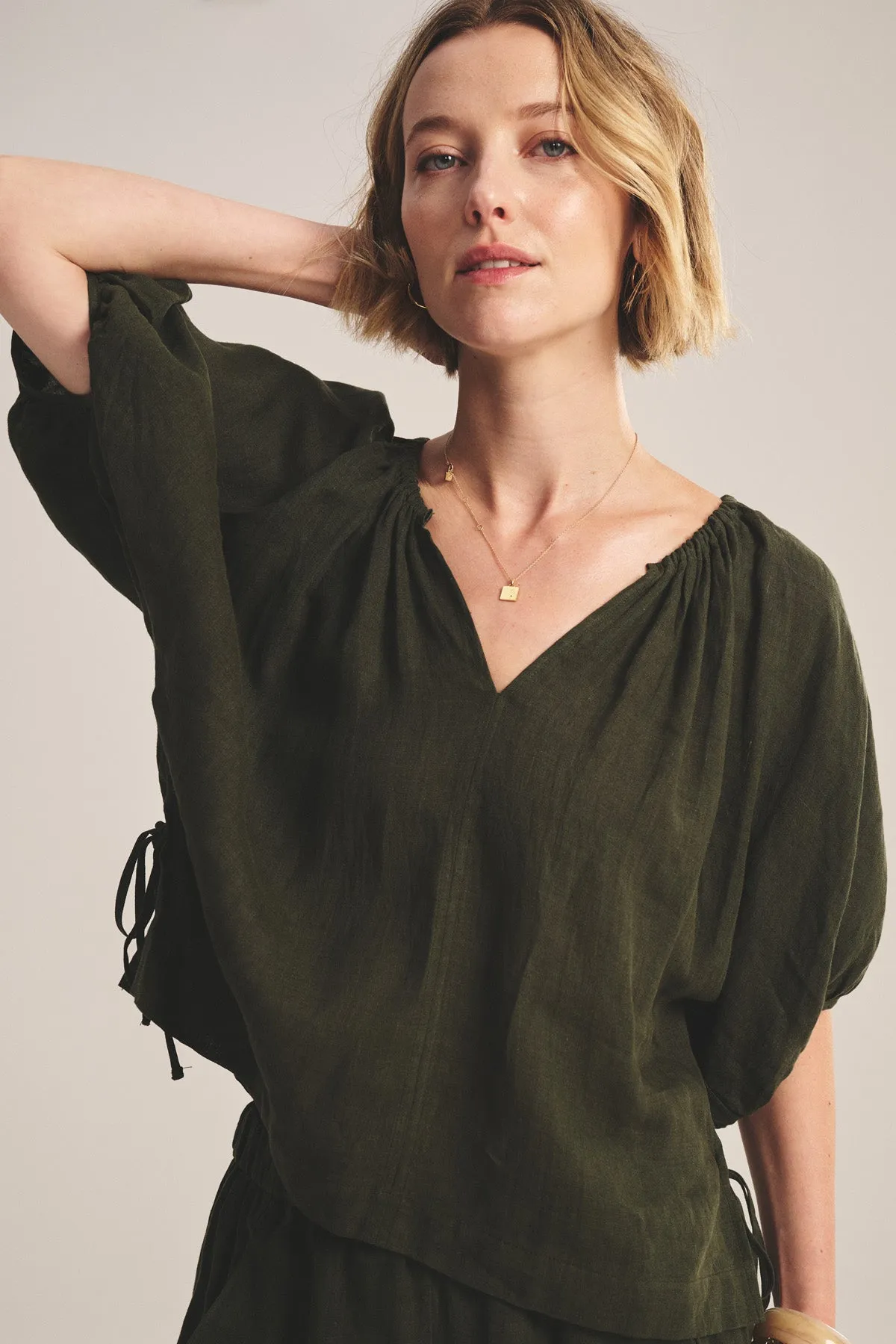 COSETTE LINEN TOP sold by Velvet by Graham & Spencer product image thumbnail 5