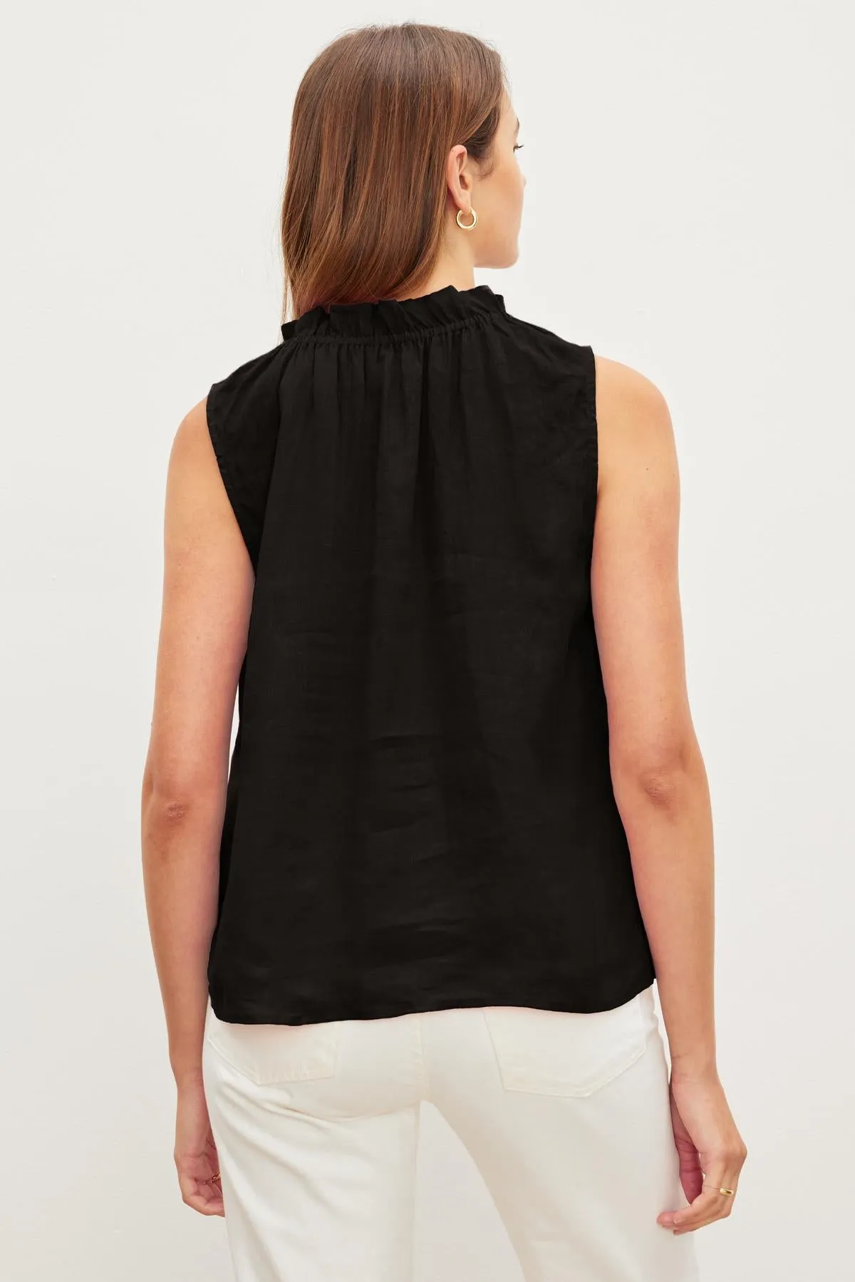 MASIE LINEN TANK TOP sold by Velvet by Graham & Spencer product image thumbnail 3