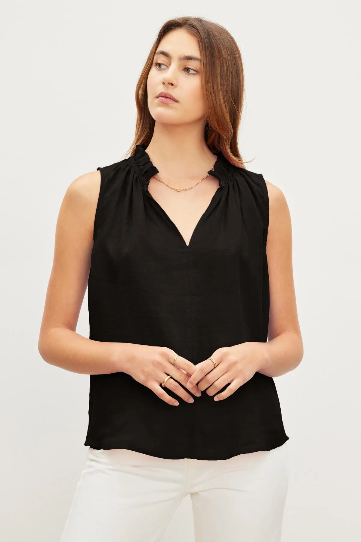 MASIE LINEN TANK TOP sold by Velvet by Graham & Spencer
