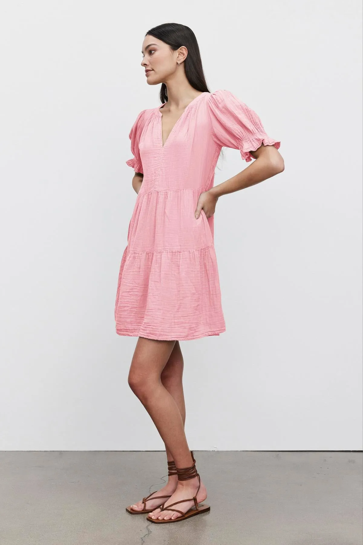 CLARISSA COTTON GAUZE TIERED DRESS sold by Velvet by Graham & Spencer product image thumbnail 2