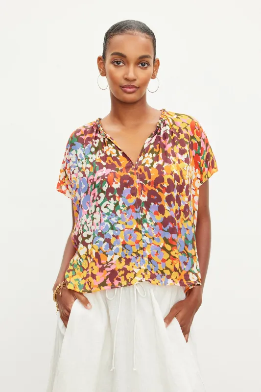 TRIXY PRINTED COCOON TOP sold by Velvet by Graham & Spencer