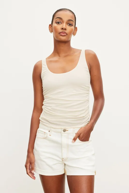 DRUCIE SCOOP NECK TANK TOP made by Velvet by Graham & Spencer