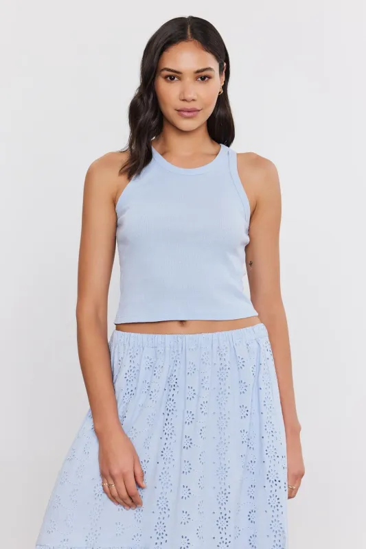 HARLA RIBBED CROPPED TANK TOP made by Velvet by Graham & Spencer