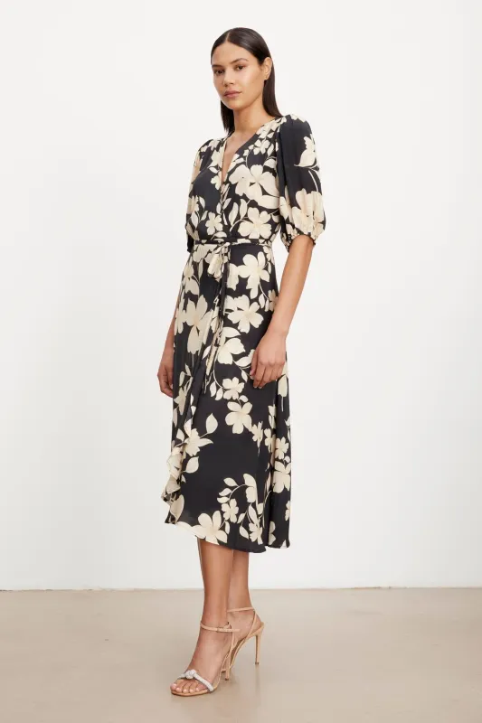 KAI PRINTED WRAP DRESS made by Velvet by Graham & Spencer