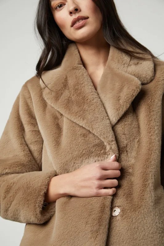 RAQUEL FAUX LUX FUR JACKET sold by Velvet by Graham & Spencer