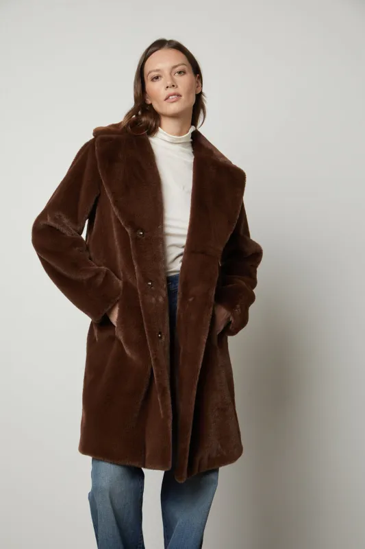 EVALYN LUX FAUX FUR COAT sold by Velvet by Graham & Spencer