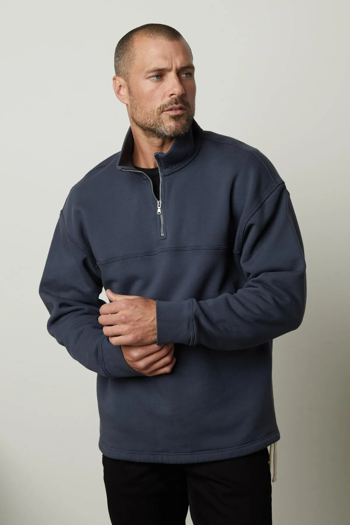 BOSCO QUARTER-ZIP SWEATSHIRT sold by Velvet by Graham & Spencer