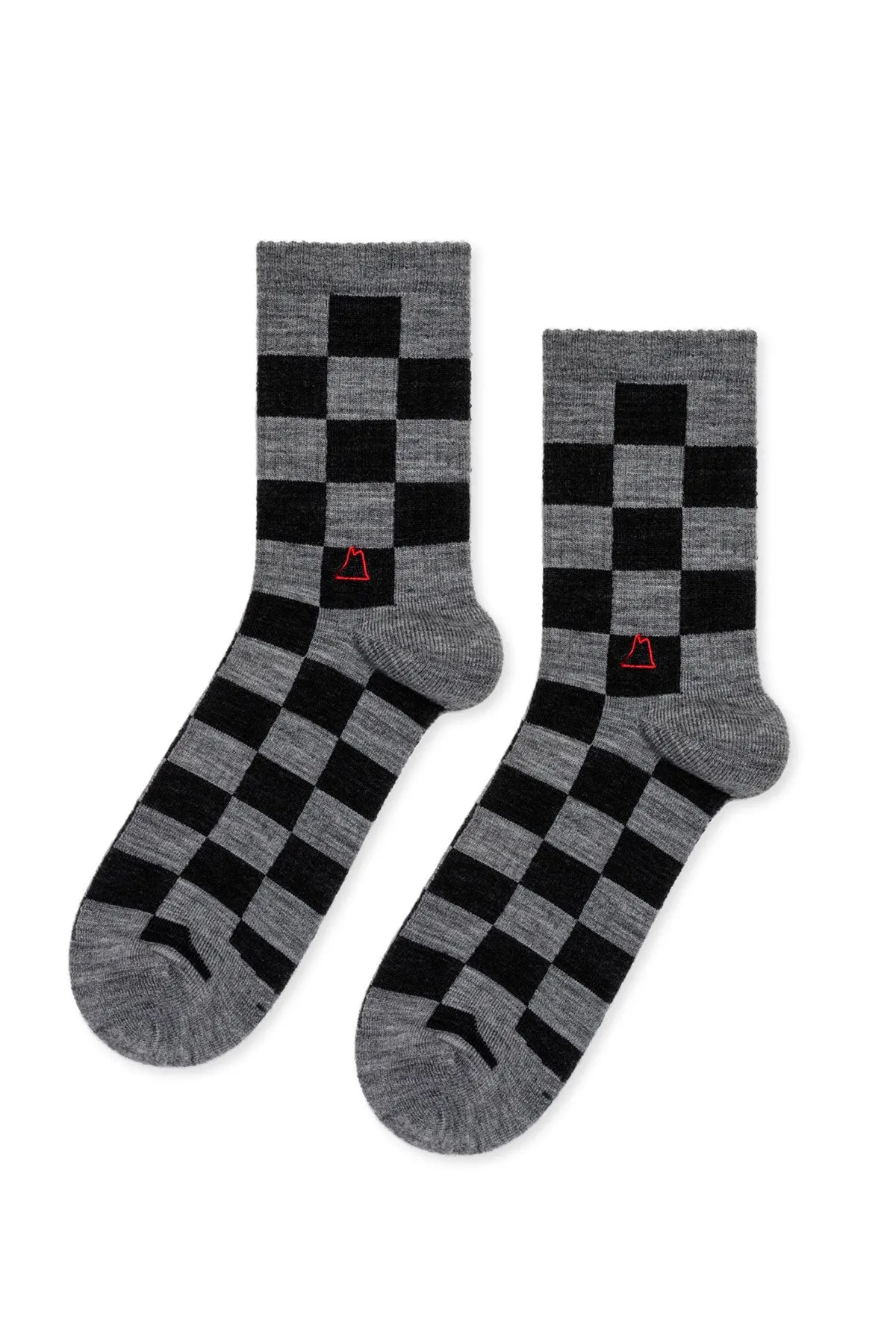 CHECKERED WOOL SPORTY SOCKS BY HANSEL FROM BASEL sold by Velvet by Graham & Spencer