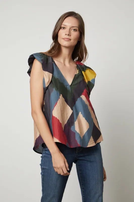 TAMARA PRINTED TOP sold by Velvet by Graham & Spencer