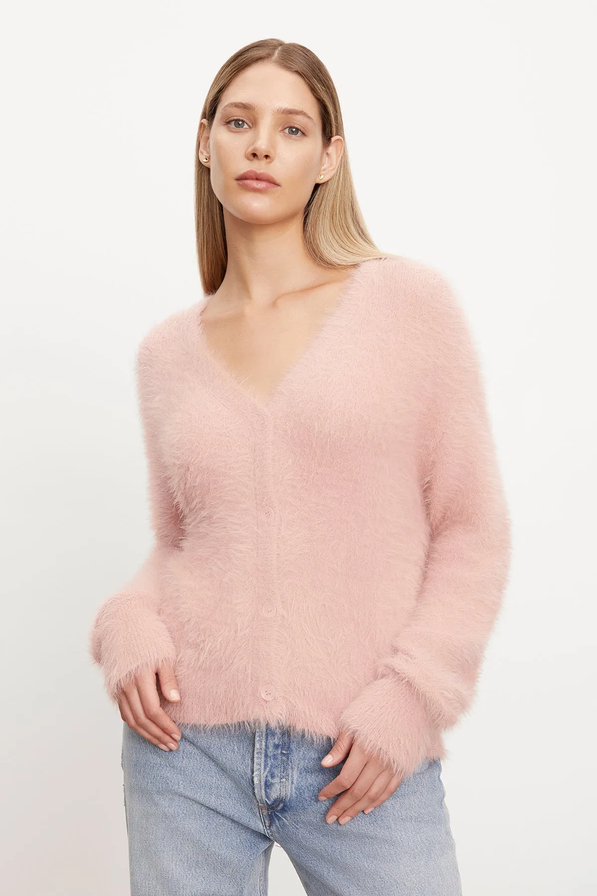 KELSEY FEATHER YARN CARDIGAN sold by Velvet by Graham & Spencer