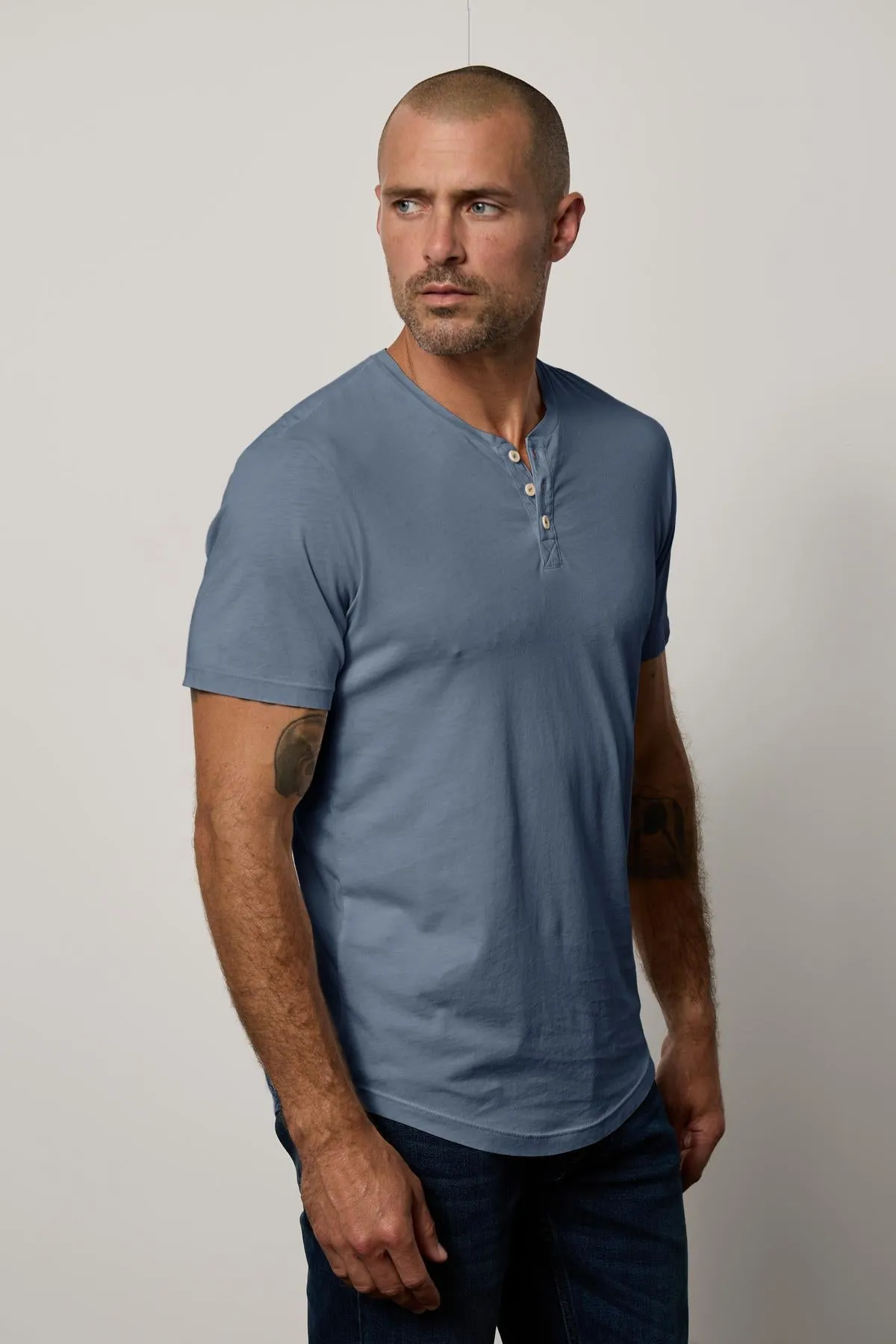 FULTON SHORT SLEEVE HENLEY sold by Velvet by Graham & Spencer product image thumbnail 2