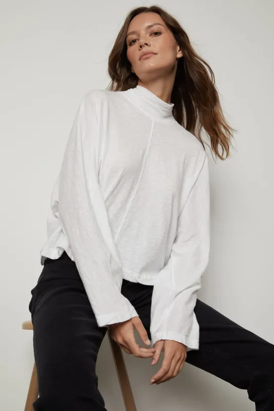 STACEY MOCK NECK TEE sold by Velvet by Graham & Spencer